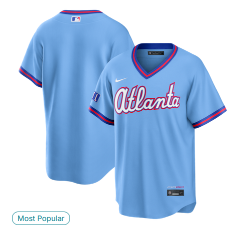 Men Atlanta Braves blank blue Nike 2026 City Connect Stadium Jersey